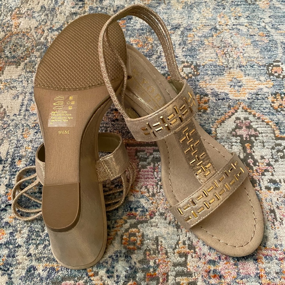 Brand New, Light Gold Metallic sandals